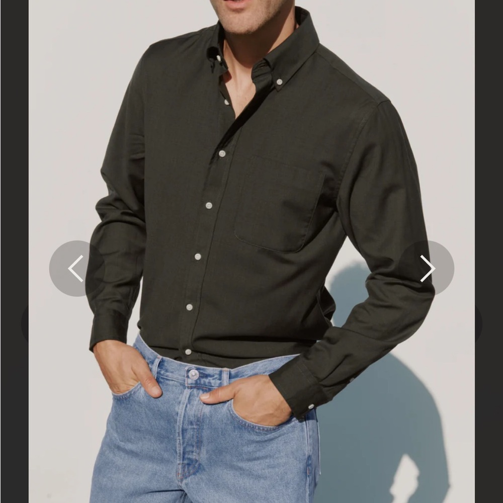 AYR Olive Casual Button Down Shirt